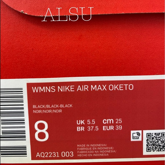 Nike Air Max Oketo Black Canvas W AUTHENTIC - Picture 8 of 10
